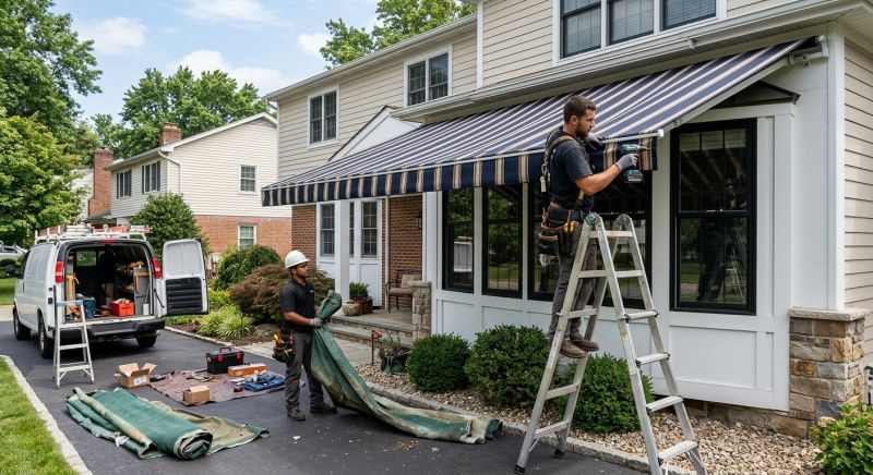 House Awning Installation in Marin County, CA